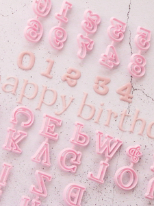 大小写字母数字塑料切模 翻糖蛋糕饼干印模塑料字母印模