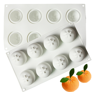 橘子8连慕斯水果蛋糕硅胶法式甜点矽胶包邮烘焙模具水果哥带配方