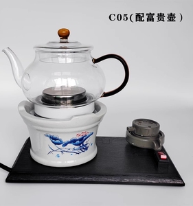 正稻陶然炉电热陶瓷玻璃壶 茶壶电子快速壶工夫茶炉电热玻璃炉