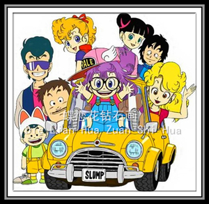 diy卡通动漫iq博士人物全家福阿拉蕾满钻全贴方钻石画点钻十字绣