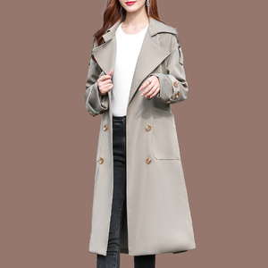 正品哥弟新款风衣女春秋季小个子2021年洋气质中长款流行大衣外套