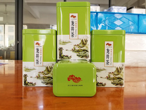 杭州西湖直发绿版龙井绿茶2024雨前春茶叶100g\罐买2罐送礼袋
