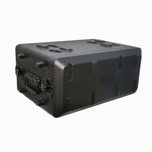 PE 4US塑料双层设计碳纤箱双开无线话筒箱碳素钢轻便航空箱保护箱