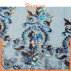 10电脑绣花巴洛克风格亮片绣布贴刺绣diy花片舞台旗袍时装辅料l64