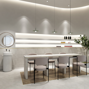 日系简约风美容院美甲工作室皮肤管理工作室实体店铺设计装修杭州