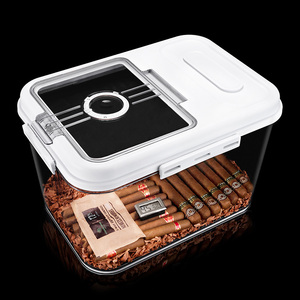 cigarloong茄龙乐扣雪茄盒雪茄保湿盒精准湿度计进口古巴雪茄烟盒