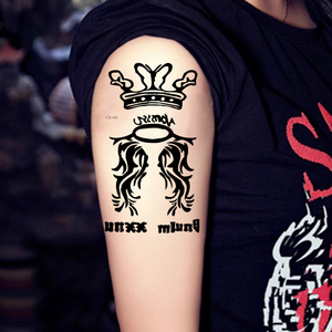 科比同款纹身贴防水持久仿真 蝴蝶皇冠图腾花臂 手臂刺青纹身贴纸
