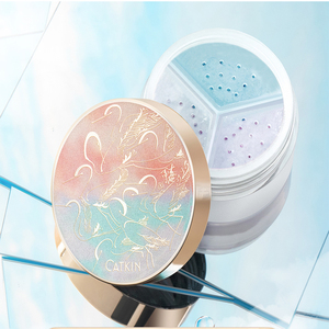 卡婷三色蜜粉散粉定妆粉底控油持久遮瑕防水提亮自然修容粉饼正品