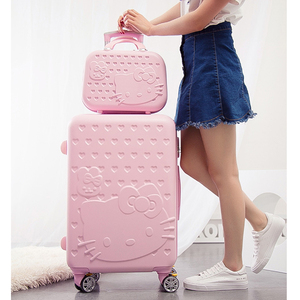 凯蒂猫行李箱万向轮20寸密码箱小型韩版儿童拉杆旅行箱24寸女子母