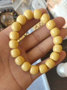 龙涎玉金膏玉精品手串圆珠老型珠子陕西秦岭矿区自产自销原矿保真