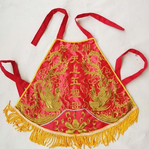 天龙绣品平绣双凤肚兜双凤八卦肚围刺绣平面绣凤乩童袍定制