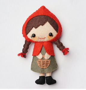 糀末离手工diy故事情景人物不织布小红帽玩偶娃娃礼物礼品挂件