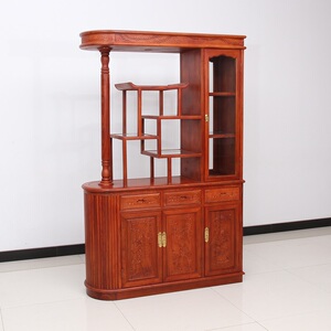 红木隔断柜双面开大厅刺猬紫檀双面进门入户玄关柜玄关隔断正对门