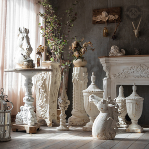 法式工艺品复古做旧浮雕壁挂装饰品摆设花店婚纱摄影装饰摆件道具