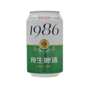 【特价清仓】青岛名牌蓝宝石1986纯生啤酒330ml×6罐