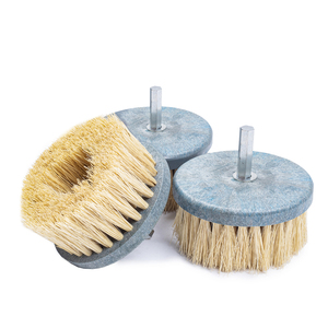 4寸 10cm 圆形进口剑麻木器文玩抛光打蜡圆盘刷子