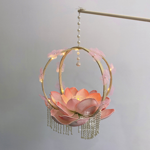 001人付款淘宝龙小伊文创古风非遗无骨花篮灯主题手工汉服拍照摄道具