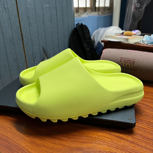 高/版本椰子拖鞋yeezy苹果绿slide一字拖米棕外穿防滑雾面凉鞋潮