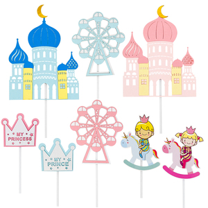 小王子蛋糕装饰插件材料包木马摇摇马小仙女公主周岁生日烘焙插牌