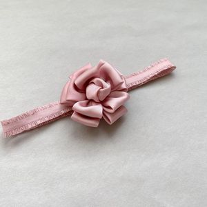 手工制作婴儿宝宝儿童缎带花朵弹力气质发带生日宴头饰周岁发箍
