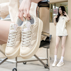 新百伦nb302李智恩iu同款米白增高厚底运动休闲鞋女鞋ct302oa板鞋