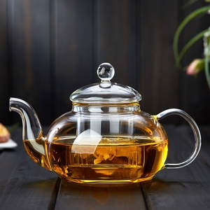 高硼硅加厚耐热玻璃茶具花茶壶功夫茶具过滤泡家用茶壶整套菊花壶