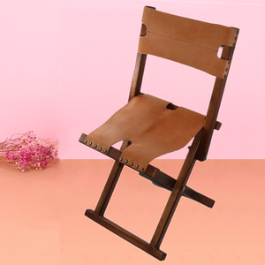 layxx0929淘宝外贸创意家居牛皮凳子马扎户外折叠换鞋板凳创意真皮