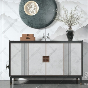 新中式实木鞋柜轻奢玄关柜门厅优质端景台样板间定制白蜡木墙边柜