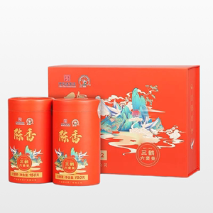 三鹤六堡茶【陈香】礼盒2019年特级六堡茶300g广西梧州特产黑茶木