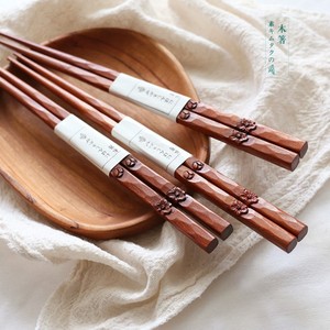出口日本纯手工雕刻花卉木筷 创意特色便携筷子环保手作木质餐具