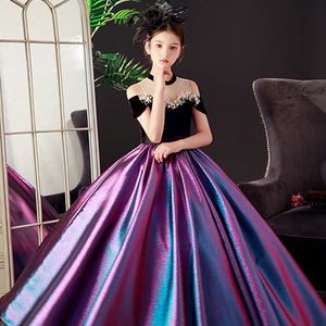 女童礼服生日宴会裙子高级感派对晚礼裙12岁女孩圆锁钢琴演奏服装