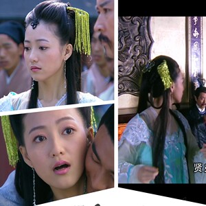 聊斋志异之小谢古装电视剧姜芊芊串珠头饰耳环套装