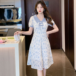 水木年华名牌瓷语商场同款允硕女装2022夏款气质上档次修身连衣裙