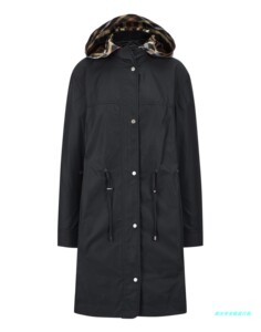 daks高端女装韩国正品代购20冬时尚连帽休闲风衣wkju9d803 bk黑色