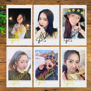 火箭少女101 孟美岐 签名照 亲笔签名 3寸拍立得 明星签名 6款