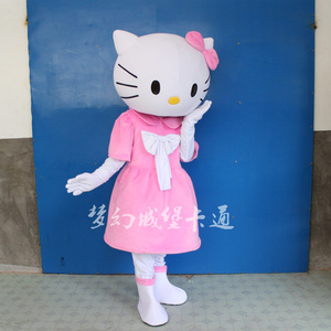 ketty卡通人偶服装凯蒂猫人穿表演kt猫毛绒玩偶布偶定做公仔道具