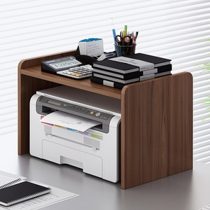 打印机置物架桌面多层收纳架办公室桌上小层架书桌支架打印机架子