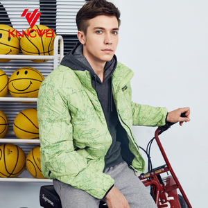 康威男士运动休闲保暖上衣外套立领羽绒服