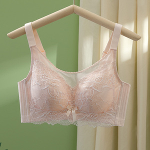 戴祺抹胸式内衣女薄款大胸显小防走光聚拢文胸无钢圈调整型防下垂