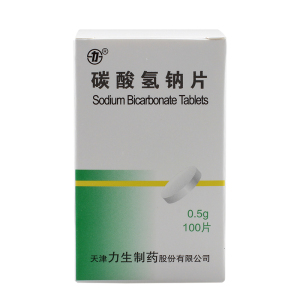 力 碳酸氢钠片 0.5g*100片*1瓶/盒天津力生