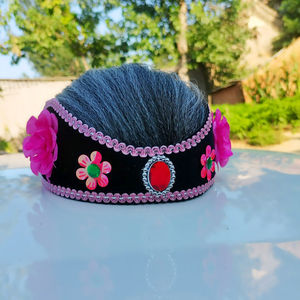 戏剧戏曲秧歌媒婆逗乐头套老太太假发老婆演出头饰帽子表演服装