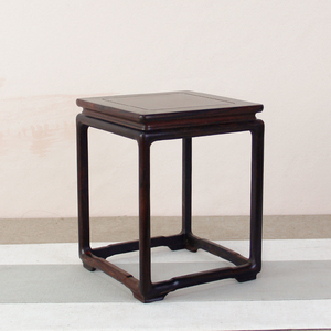 红木盆景花架紫光檀明式方形奇石玉器茶壶香炉几架花盆摆件底座