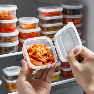 日本进口泡菜咸菜保鲜盒便携小菜下饭菜榨菜便当盒冰箱冷藏收纳盒