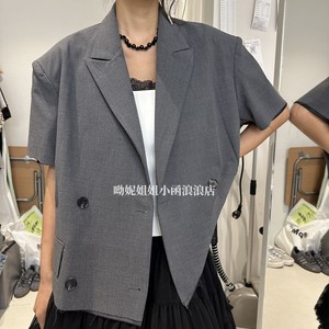 Paris Match韩国东大门女装代购净版短袖西服外套J042207CB10