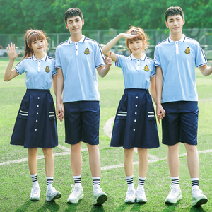 高三毕业班服夏装高中生校服夏季中学生短袖套装学院风男女生长裙