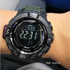 卡西欧Casio PRW3500T/3510Y-8/3100六局电波太阳能钛合金登山表