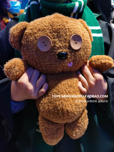 现货日单 小黄人纽扣熊扣子小熊tim bear毛绒公仔玩偶超软34厘米