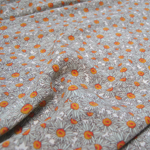 19姆米菊花花色真丝双绉连衣裙衬衫半身裙桑蚕丝服装布料面料