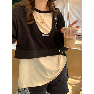 春季低领卫衣女