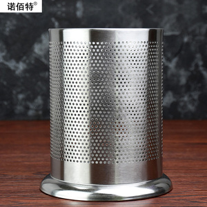 加厚不锈钢筷子筒奶茶店吧台吸管筒桶厨房收纳盒沥水筷子笼刀叉座